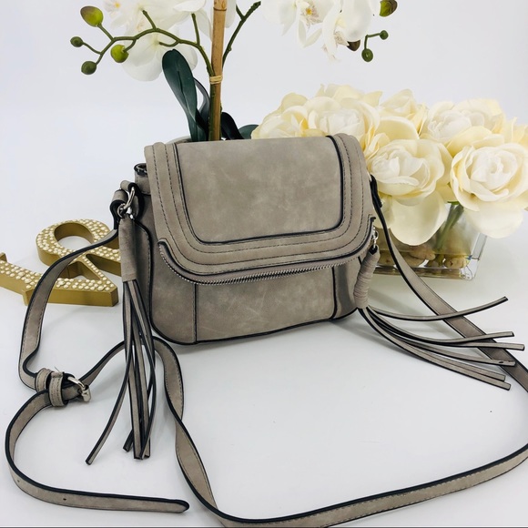 Faux Suede Fringe Crossbody Bag - Picture 4 of 8